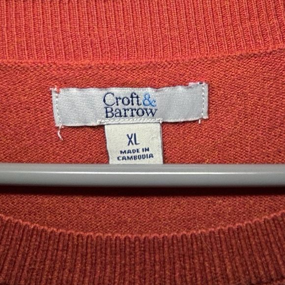 Croft & Barrow Orange Pullover Sweater EUC - Picture 2 of 6
